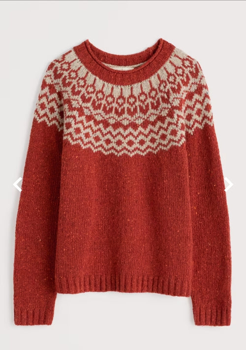 Seasalt Port Kinnis Fair Isle Jumper With Merino