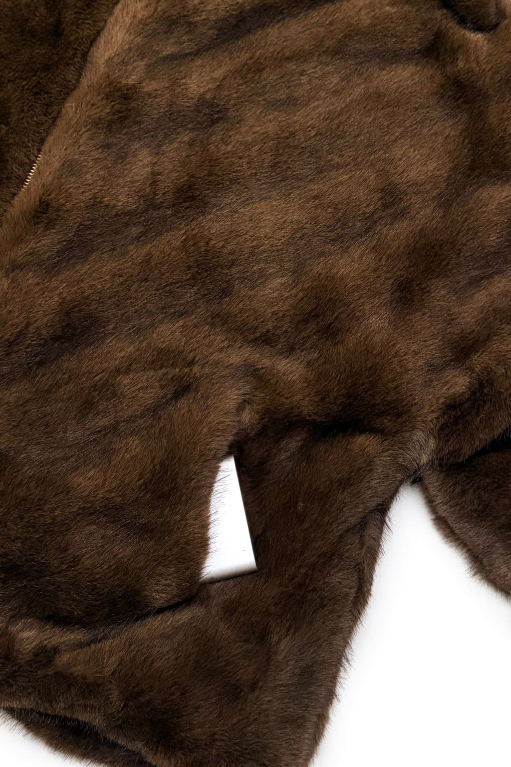 Faux Fur Chevron Cape Jacket