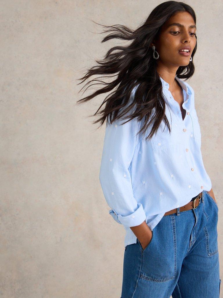 White Stuff Sophie Organic Cotton Shirt-Shirt-White finn