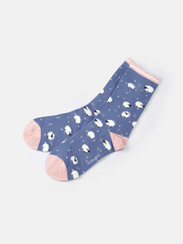 Thought Fluffy Grazing Sheep Socks in a Box