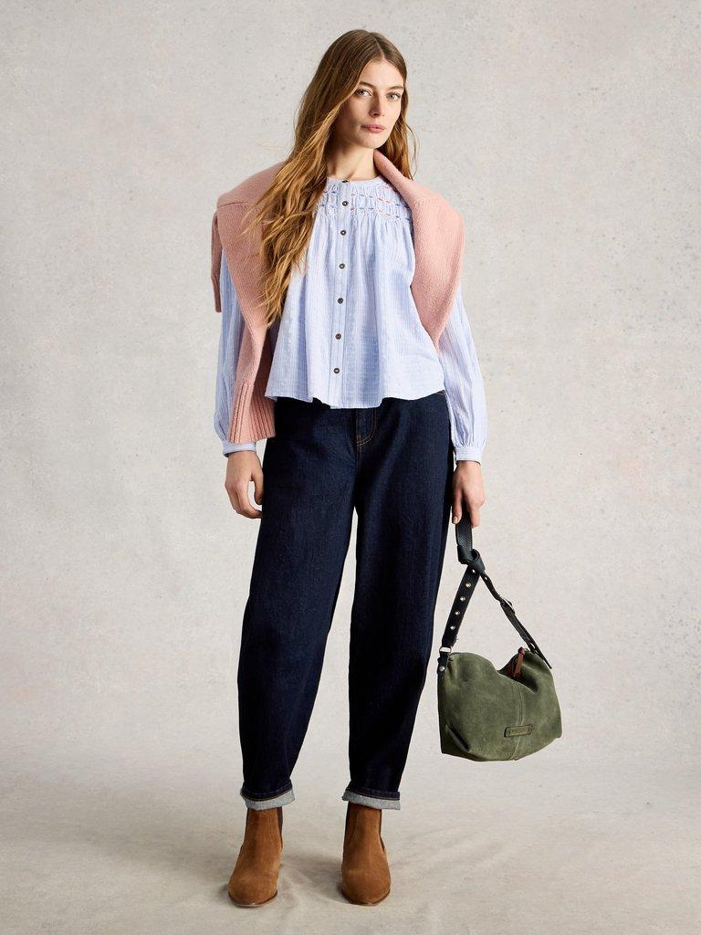 White Stuff Sammy Smock Top-White Stuff-White finn