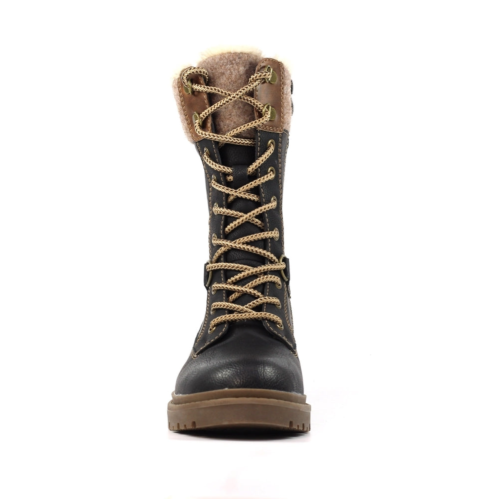 Cambridge Mid Calf Black Boot