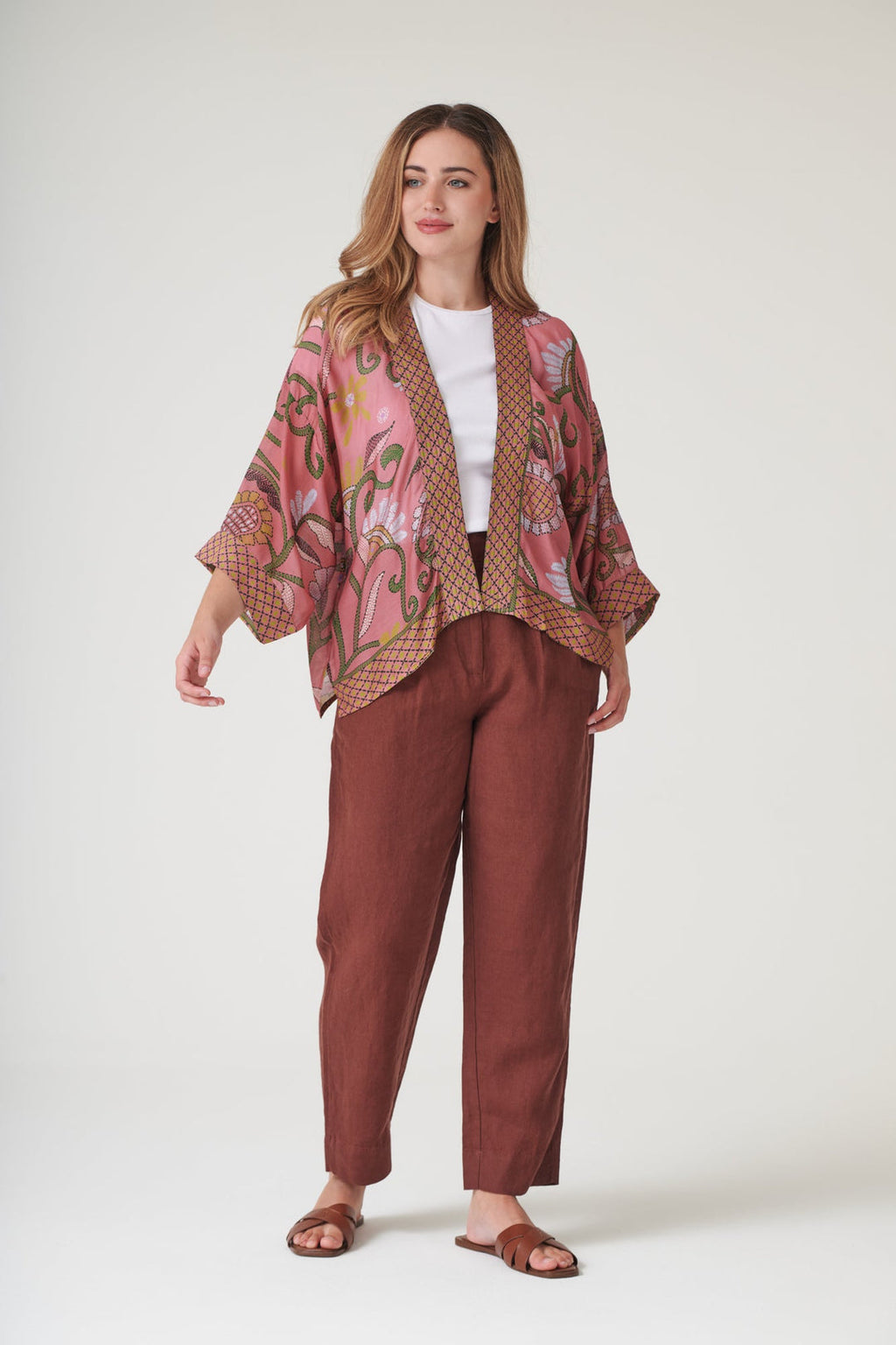 One Hundred Stars Giant Kantha Dusk Kimono-One Hundred Stars-White finn