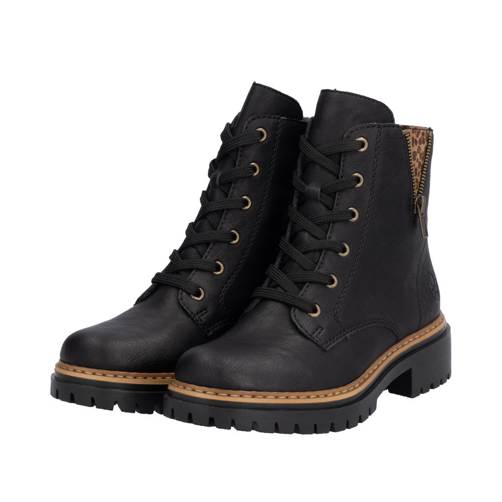 Rieker Black Ankle Boot 72617-00