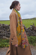 One Hundred Stars Rhodoleia Gold Wool Scarf