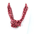Tempest Multistrand resin bead necklace with knot QG001N DPNK
