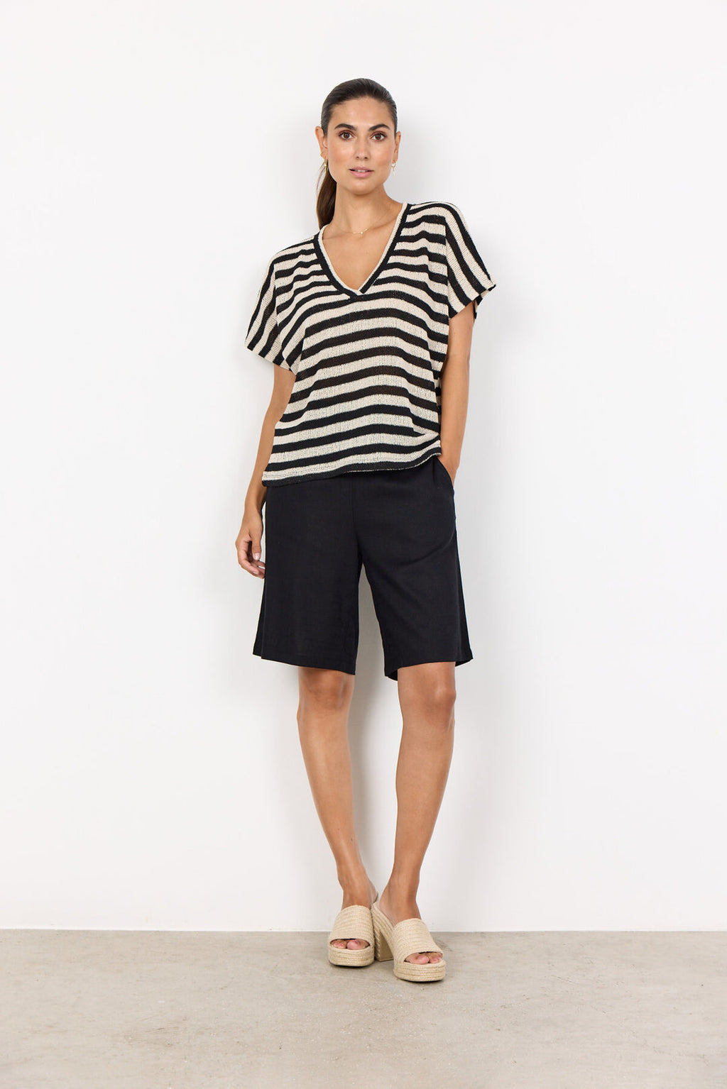 Soya Concept SC-Rosenna 2 T Shirt Black-White finn