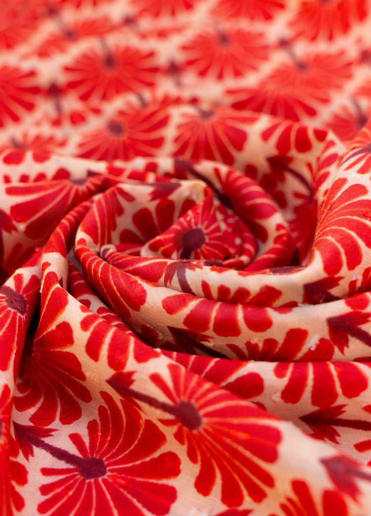 Powder Infinity Scarf - Rouge Palms-Powder-White finn