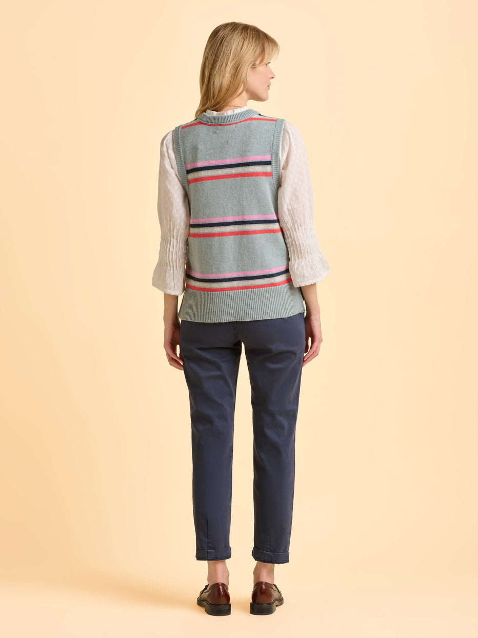 Brakeburn Seafoam Tank-Knitwear-White finn