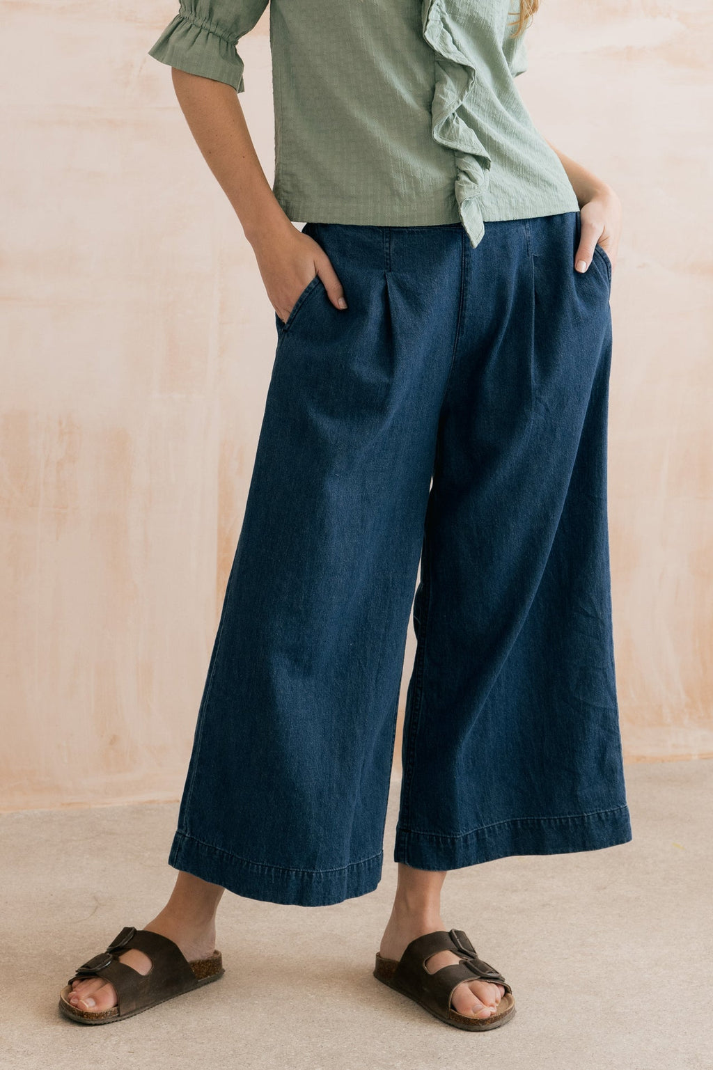 Lily and me Summer Trouser plain Linen Denim