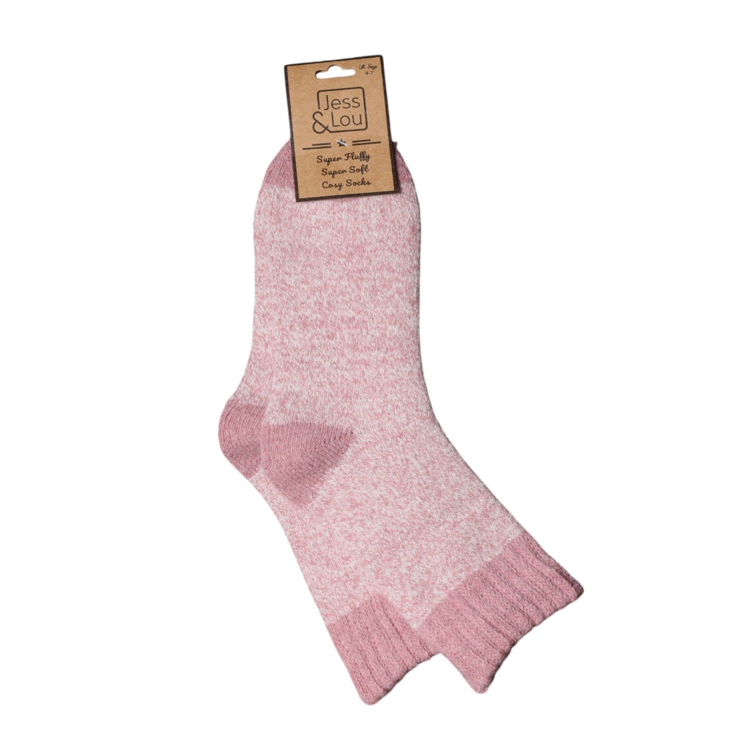 Jess and Lou Marl Cosy Socks-Socks-White finn
