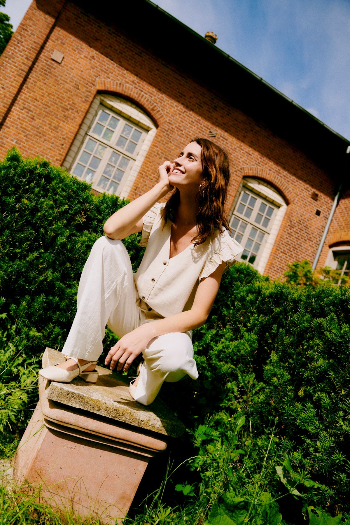 B young Byfalkka Blouse-Shirts & Tops-White finn