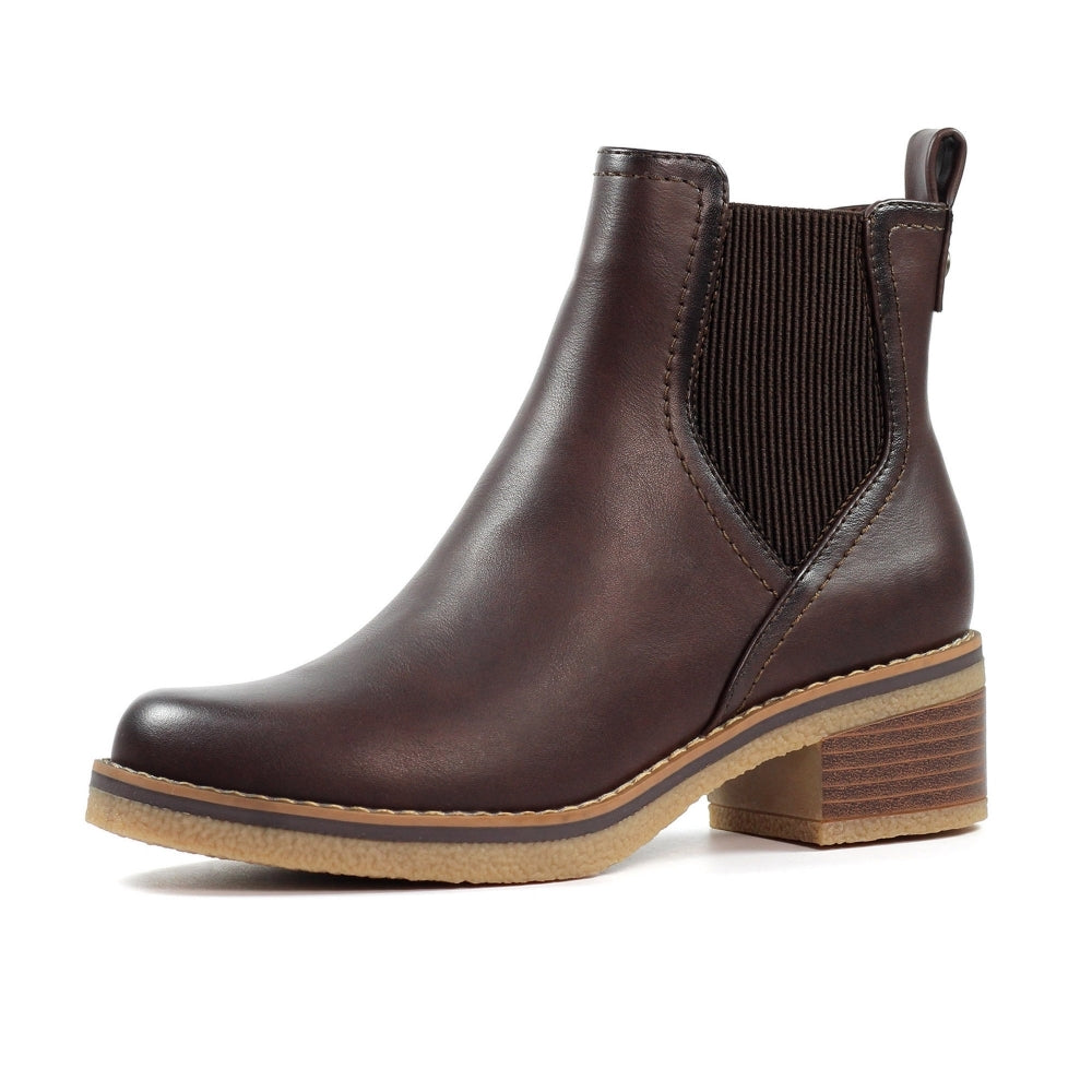 Conrad Brown Ankle Boot-Footwear-White finn