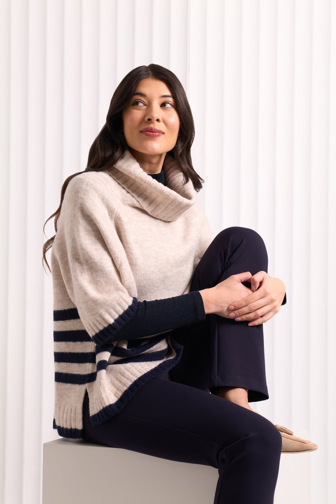 Foil Plus One Popover Jumper-Knitwear-White finn