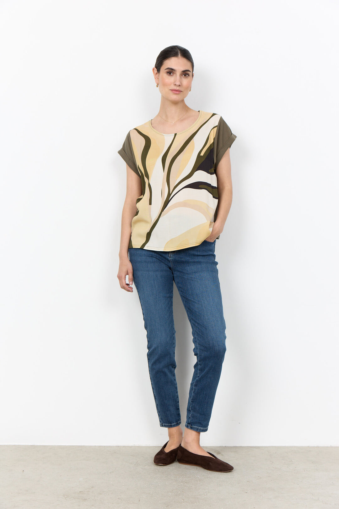 Soya Concept  SC-GAIL Top Leaf Print