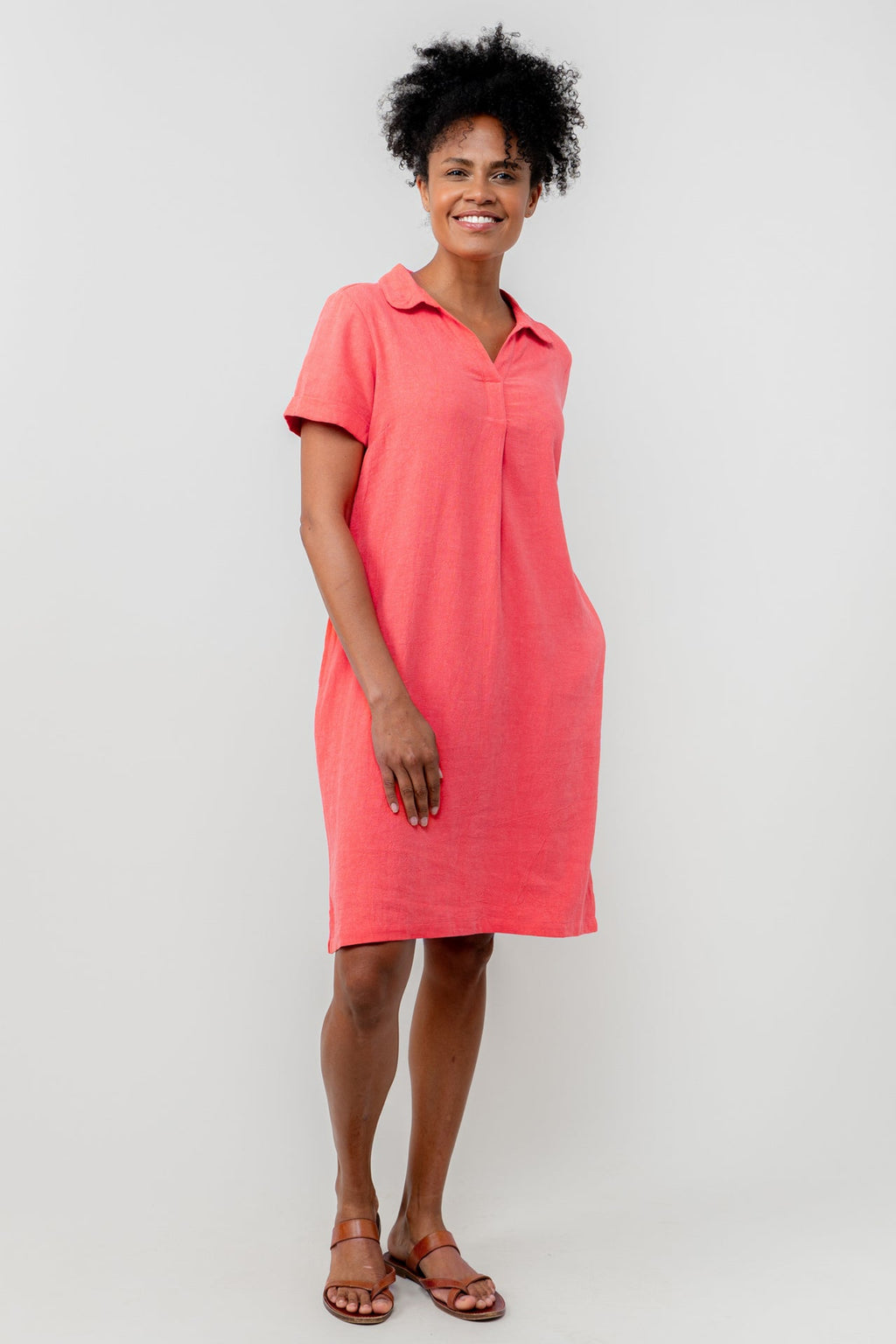 Lily and Me Lavender Dress Plain Linen