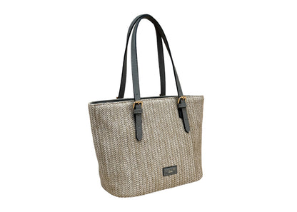David Jones Twin Handle Woven Tote 7051-3