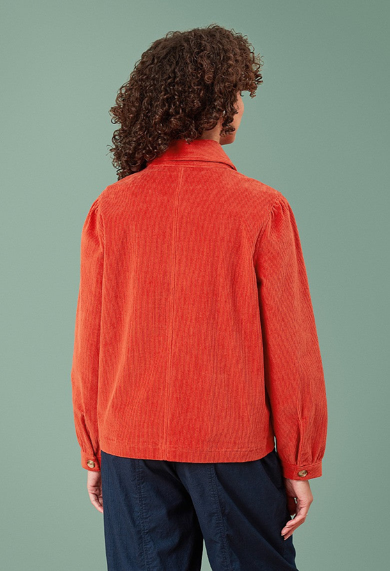 Adini Stretch Cord Anise Cord Jacket - Burnished Rust