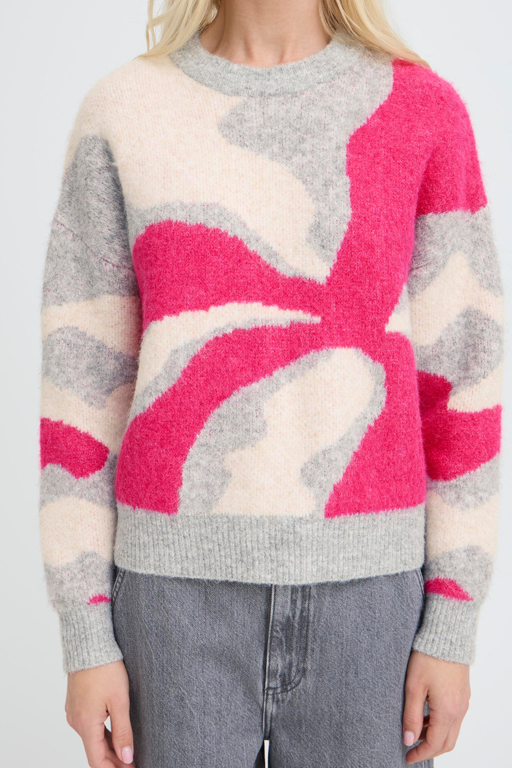 B young Byomea Abstract Jumper-b.young-White finn