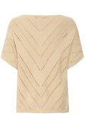 B young Bynajo V-Neck Jump-Knitwear-White finn