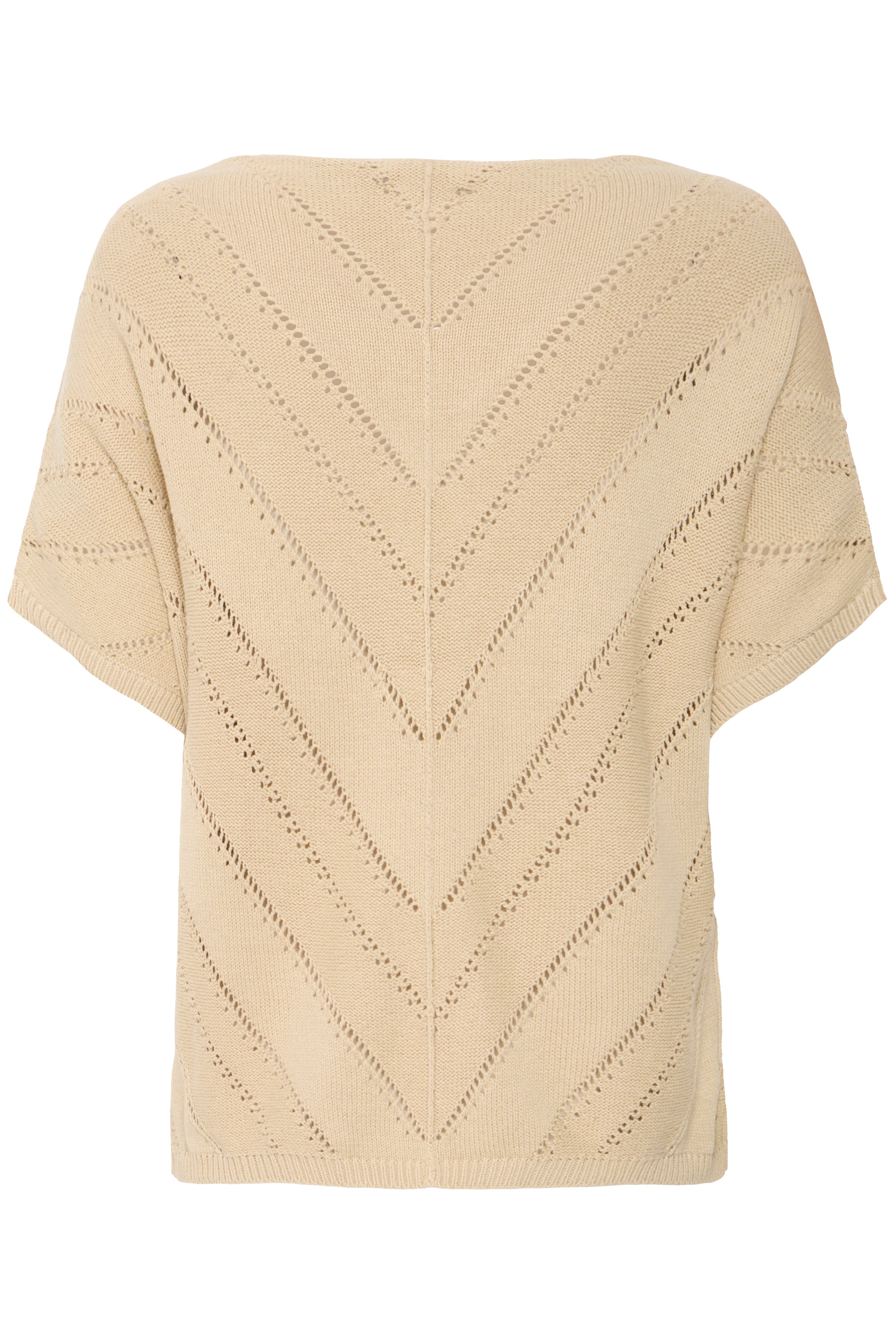 B young Bynajo V-Neck Jump-Knitwear-White finn