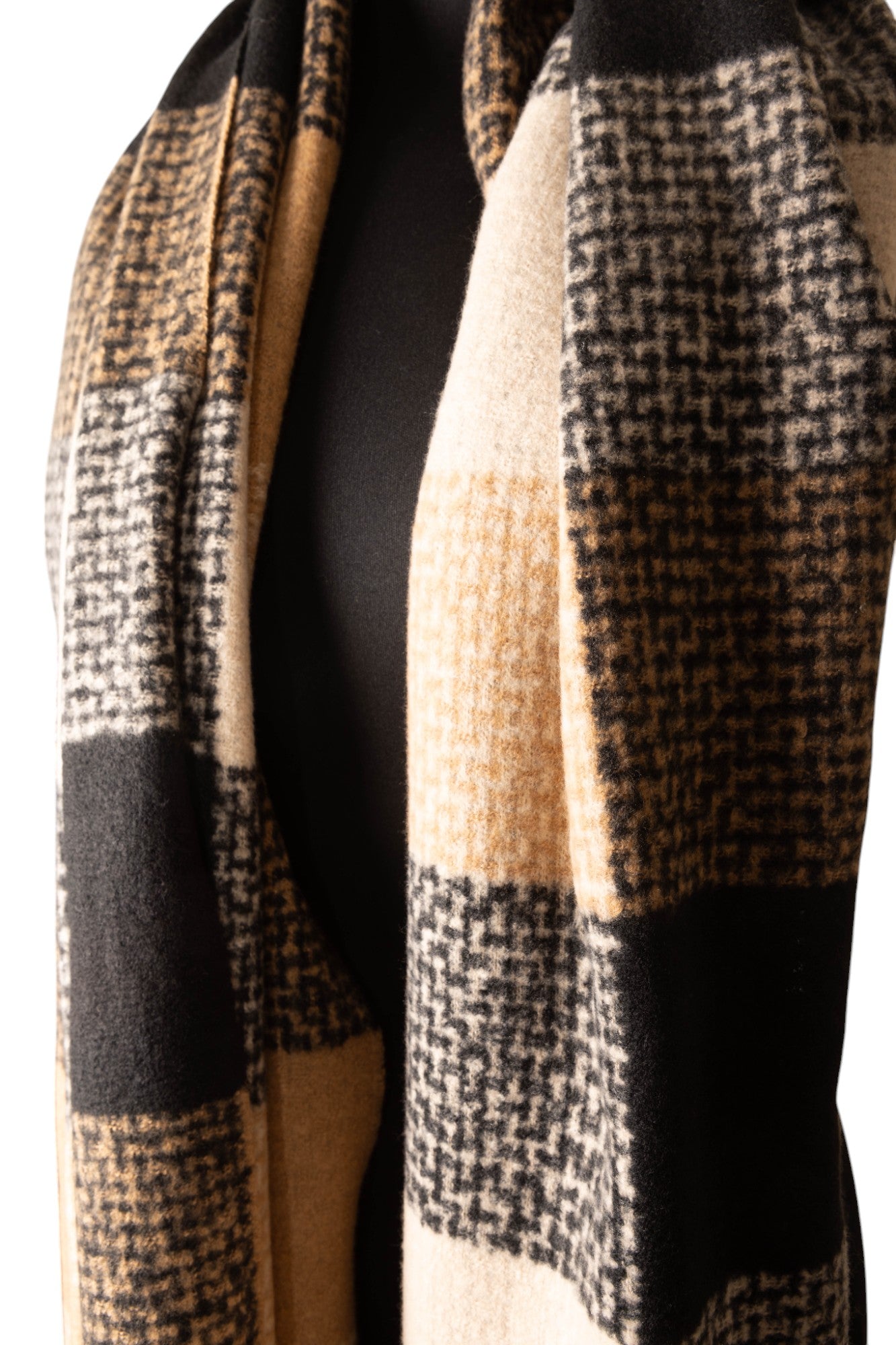 Jess and lou Checked Scarf-Jess and Lou-White finn