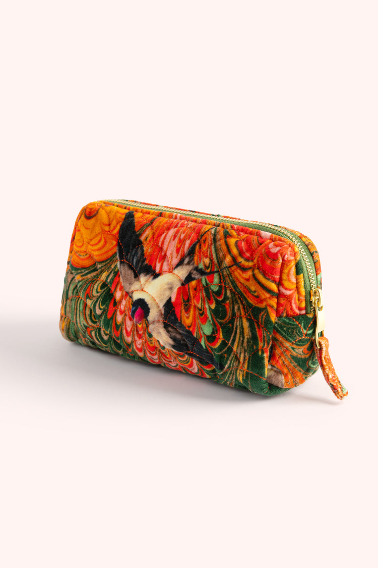 Powder Quilted Vanity Bag - Marbled Swallow-Bag-White finn