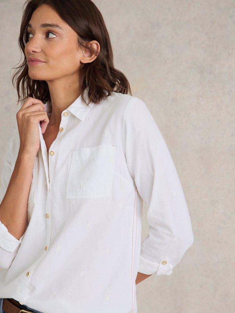 White Stuff Sophie Organic Cotton Shirt-Shirt-White finn