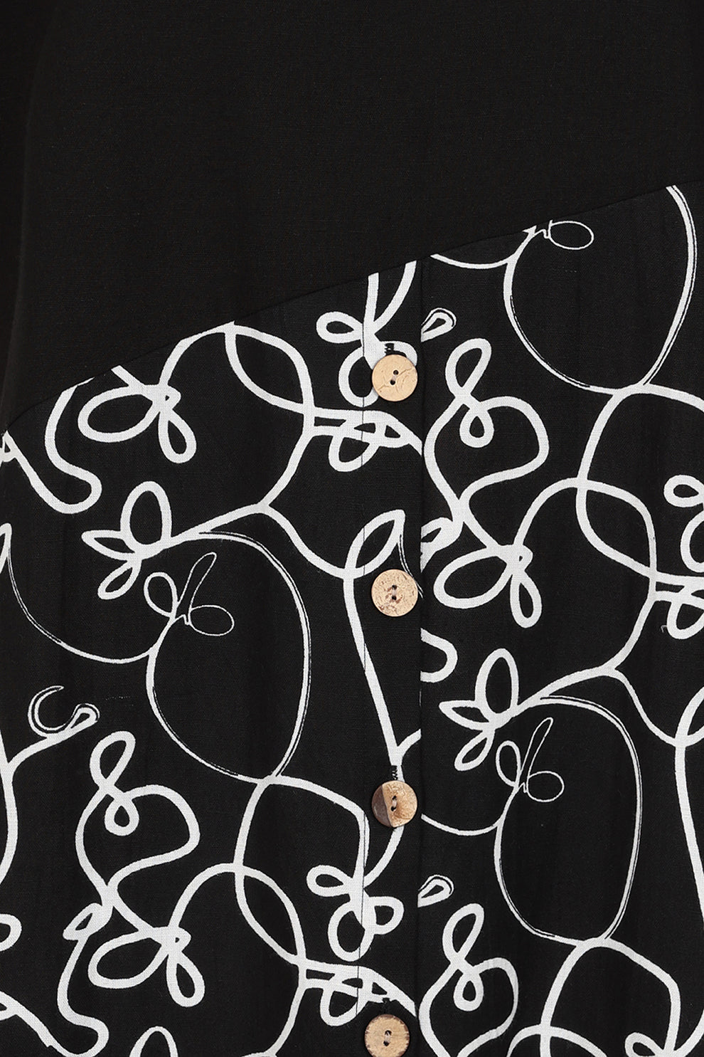 Alice Collins Swirl Print Dress-White finn