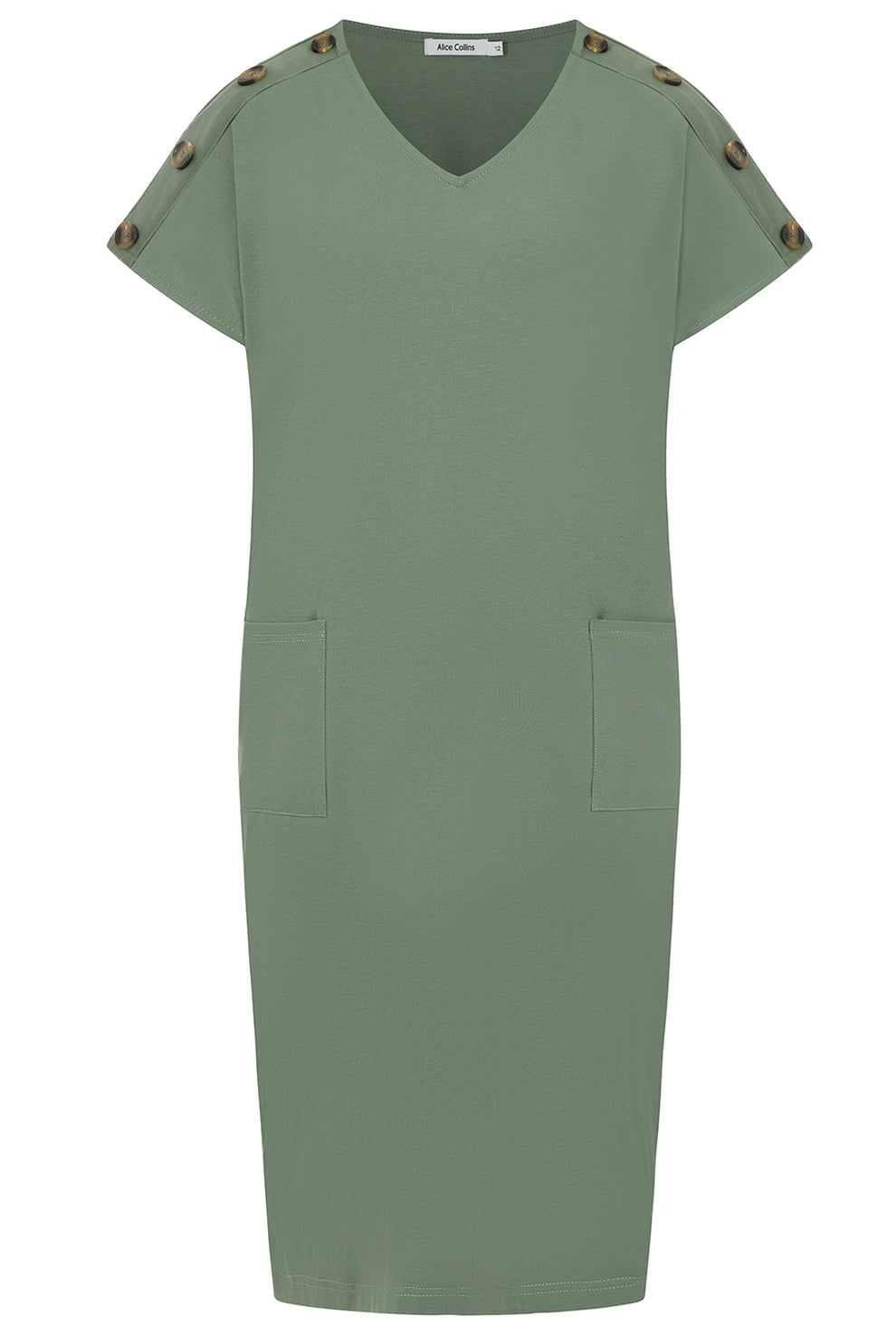 Alice Collins Button Shoulder Dress
