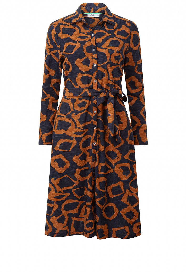 Adini Animal Spot Sasha Dress - Navy