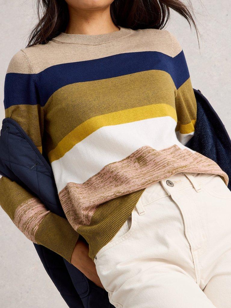White Stuff Katie Stripe Jumper-Jumper-White finn