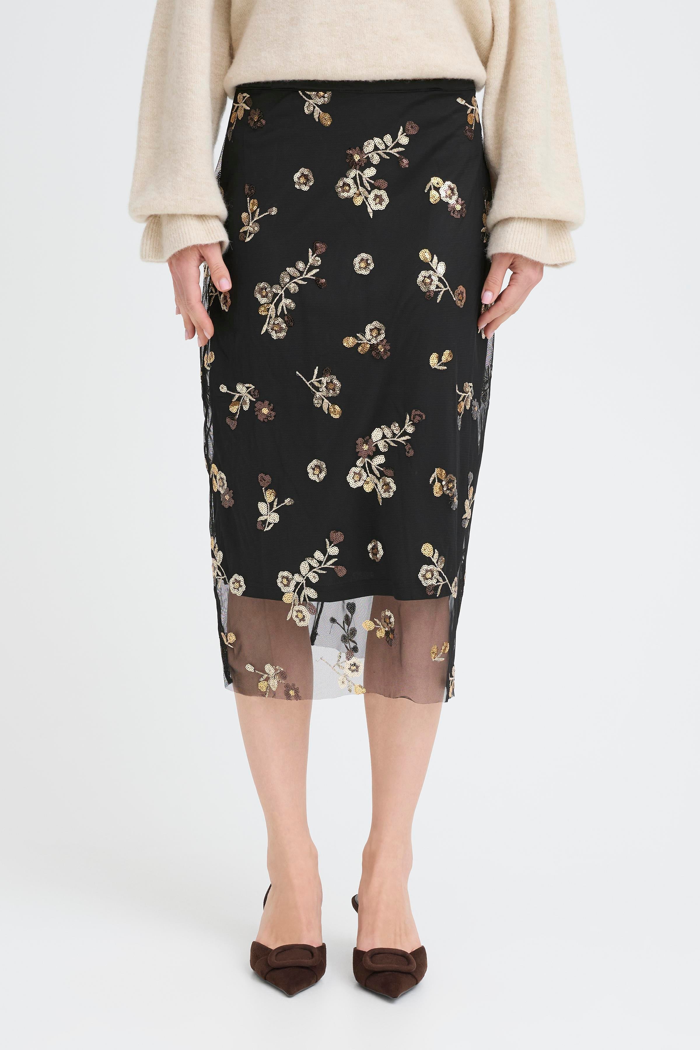 B young Byrenaz Pencil Skirt-Skirts-White finn