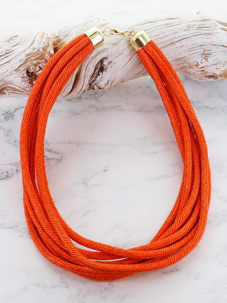Short Multi Strand Cord Necklace AR6603