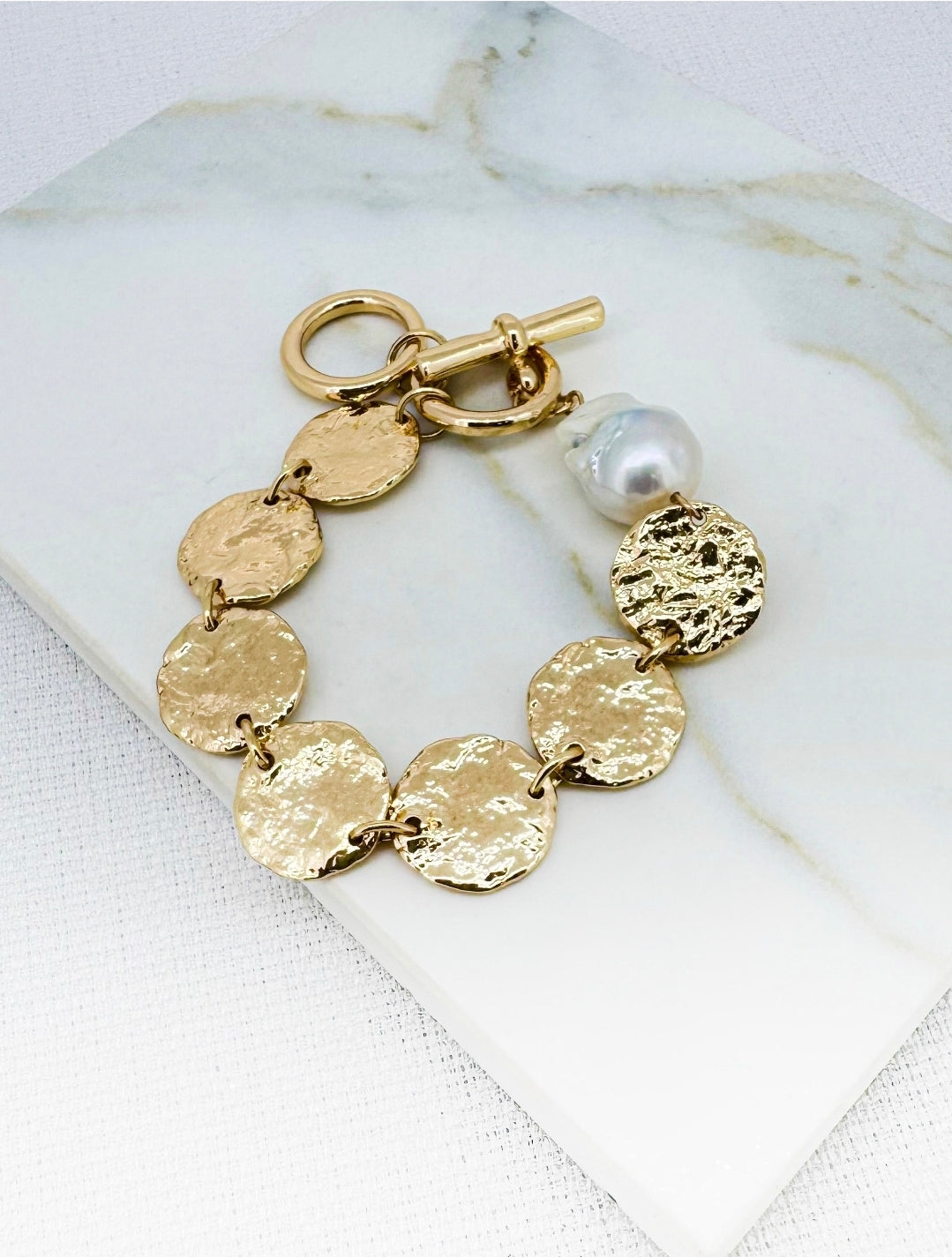 Envy Disc and Pearl Bracelet 4835-Envy-White finn