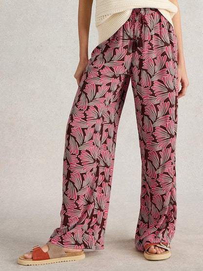 White Stuff Belle Wide Leg Crinkle Trouser