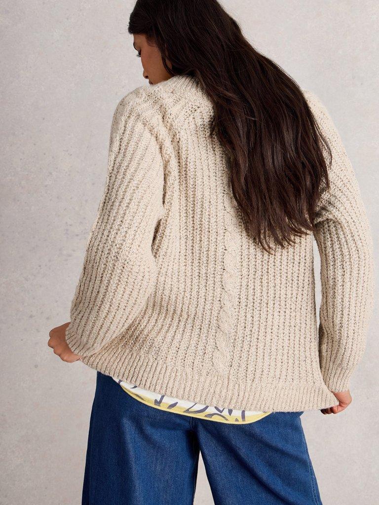 White Stuff Sally Slub Cardigan-White finn