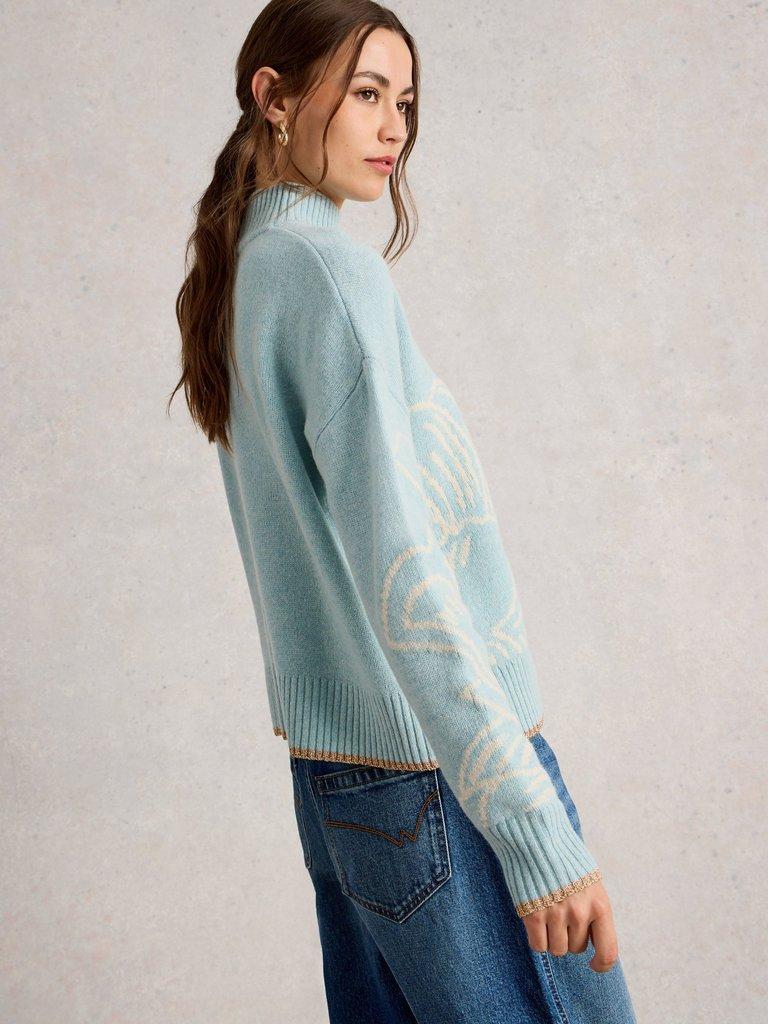 White Stuff Frenella Floral Jumper-Knitwear-White finn
