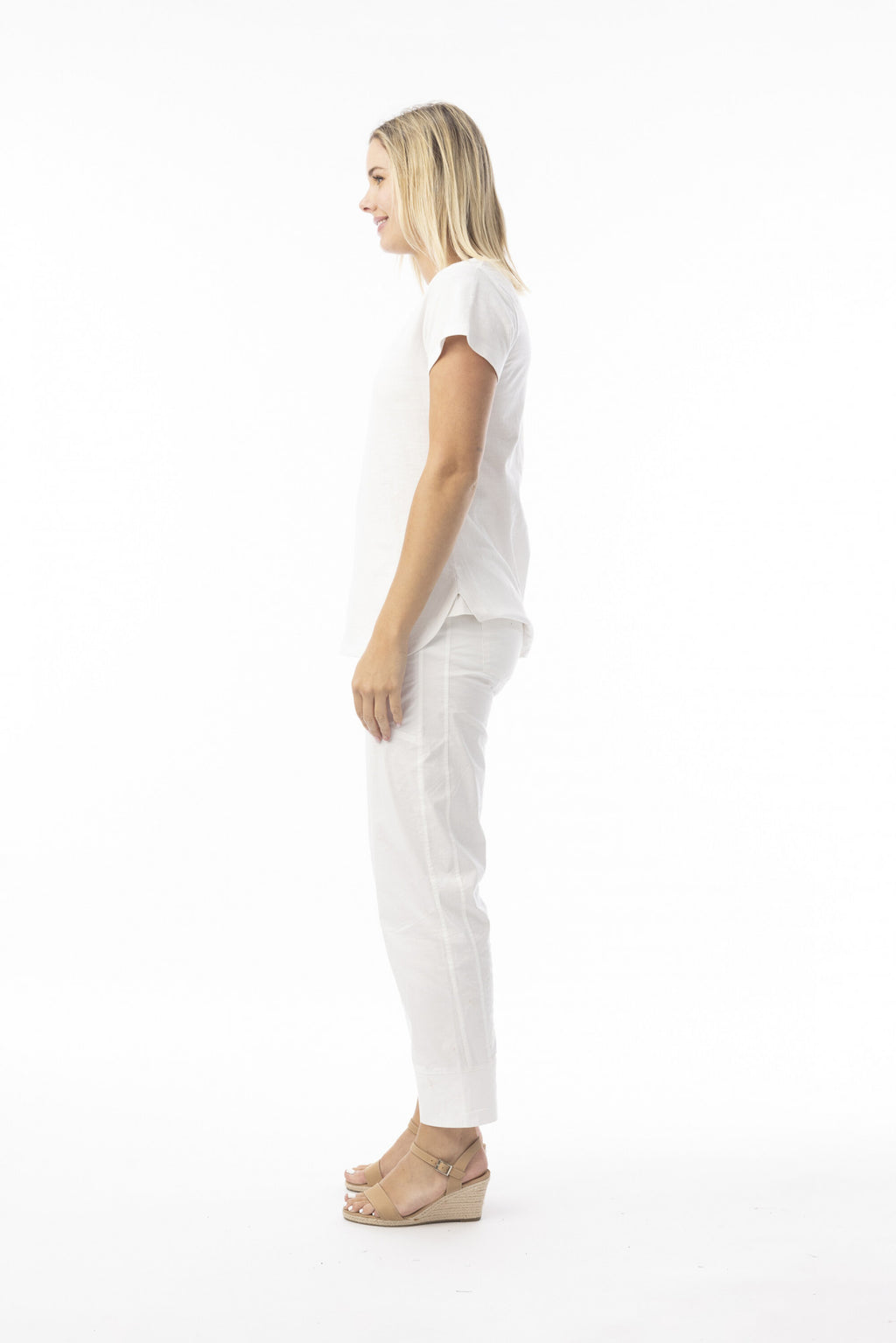 Orientique Knit Essentials Tee Crew-Orientique-White finn