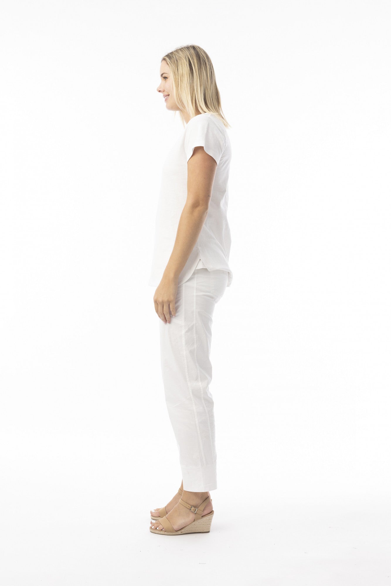 Orientique Knit Essentials Tee Crew-Orientique-White finn