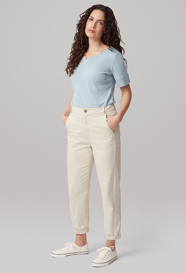 INDRA STRETCH COTTON JEAN-Trouser-White finn