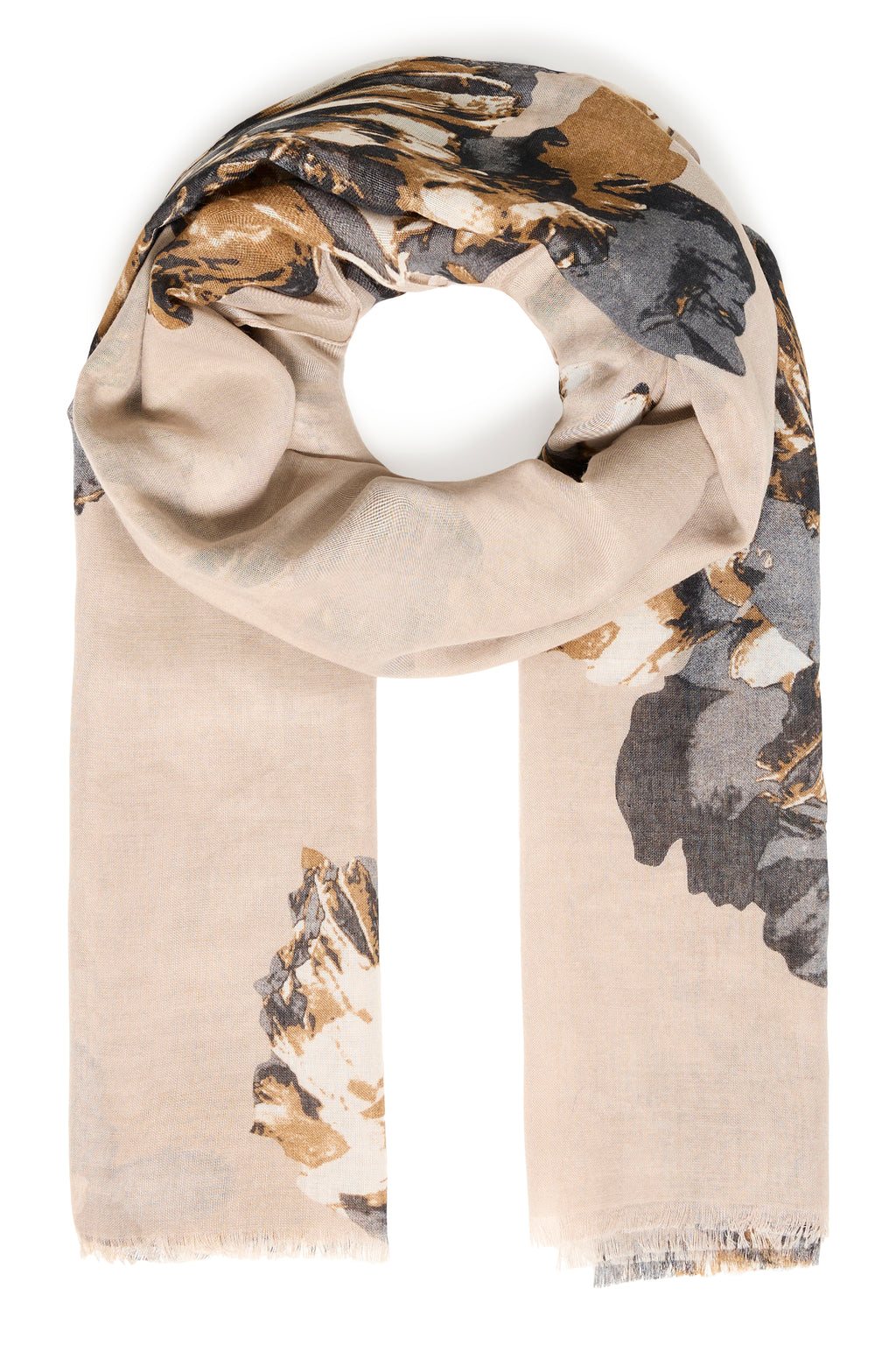 B young Bywallam Scarf Mega Floral-Scarf-White finn