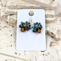 Luxury beaded  Blue Mix earrings HZ186E