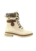 Lunar Annabelle Cream Ankle Boot-Footwear-White finn