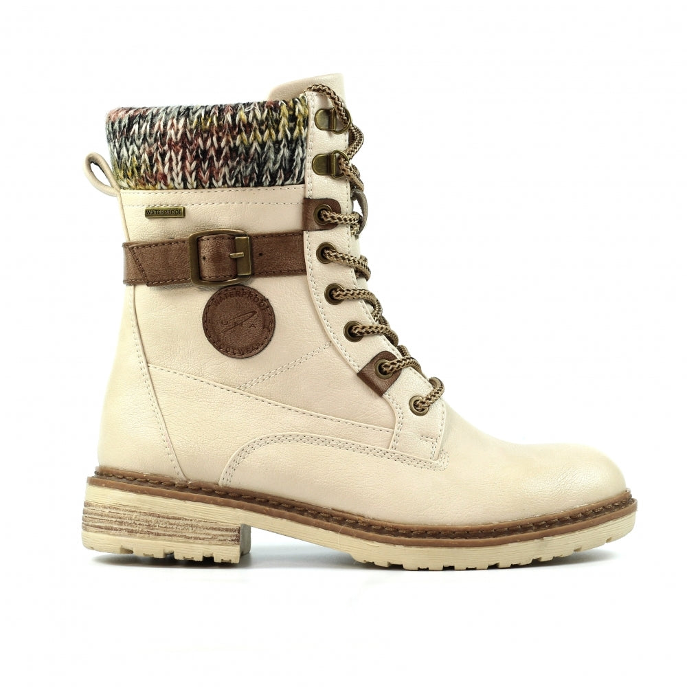 Annabelle Cream Ankle Boot