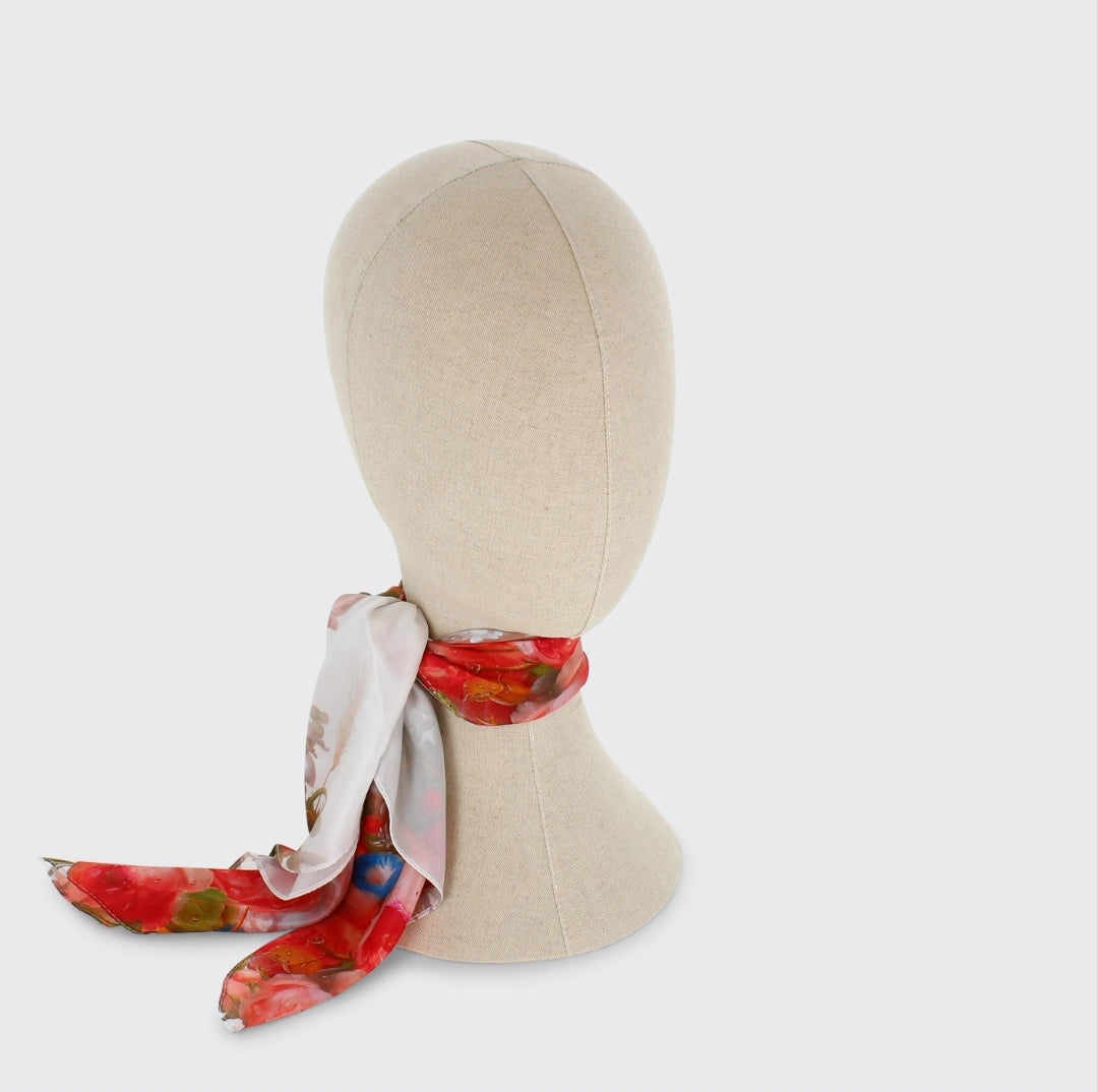 Forever England Beth Floral Scarf-Scarf-White finn