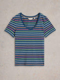 White Stuff Nadia Crew Neck Tee-Shirts & Tops-White finn
