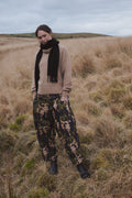 One Hundred Stars Wisteria Black Barrel Pants