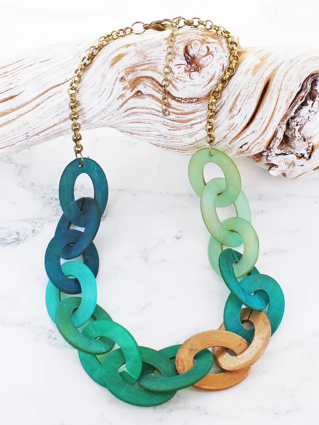 LINKED HORN LOOP NECKLACE BN6502