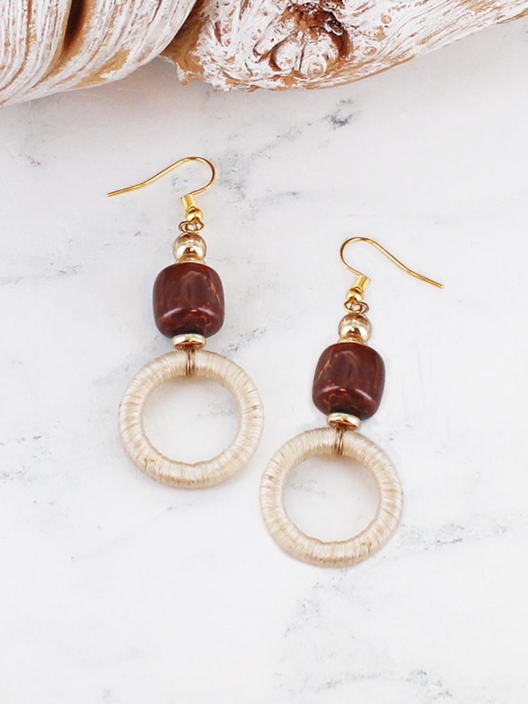 Beaded Hoop Earrings AY6612